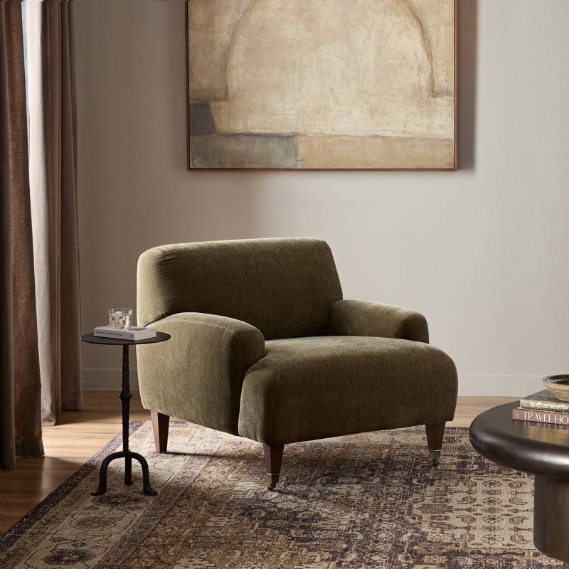 Kent Armchair, Malmo Olive Polyester Blend