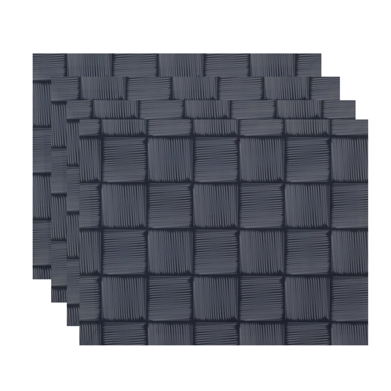 Ensemble de napperons 4 pièces Basketweave, gris