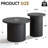 Baheerah Rustic Wood Finish Nesting Coffee Table Set, Black-1915423547