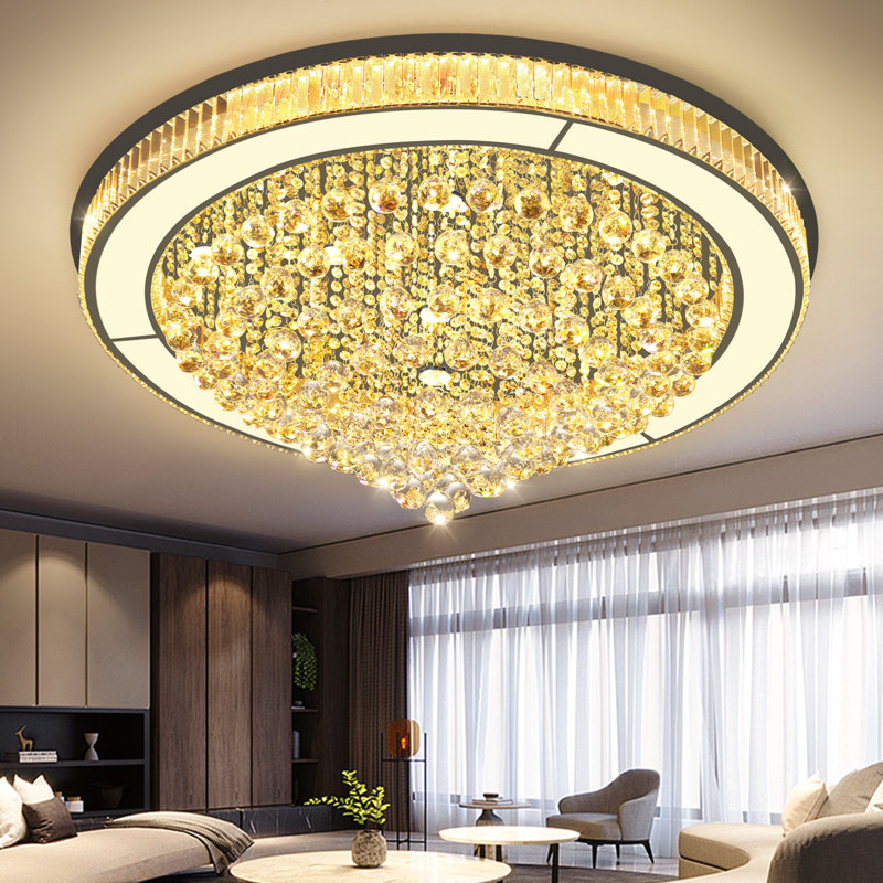 Lustre en cristal Glam noir, Matte Black