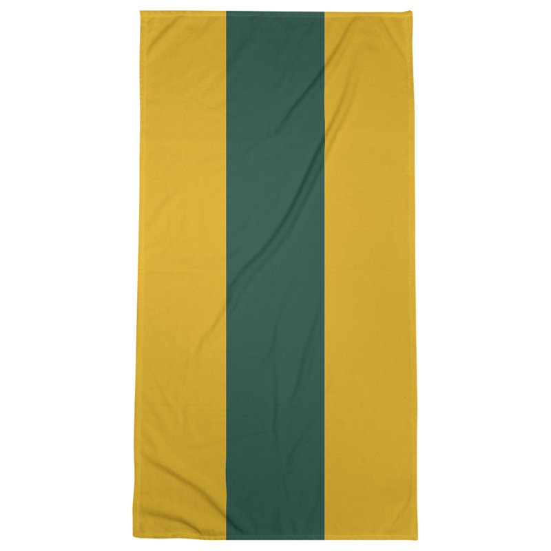 Lightweight Bath Towel, Harvest Gold/Forest Green/Harvest Gold, Poly/Cotton