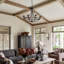 Crellen 8 - Light Dimmable Wagon Wheel Chandelier