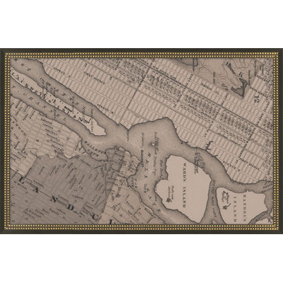 New York Vintage Grid Map I Print by Thom Filicia