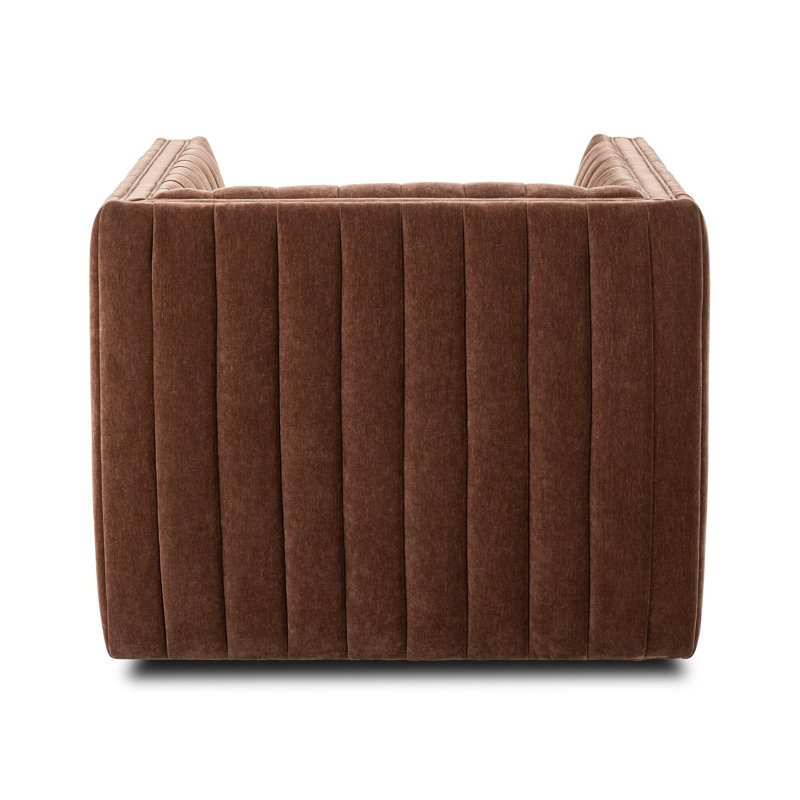 Augustine Swivel Armchair, Amici Tobacco Polyester