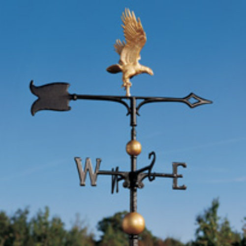30" Full-Bodied Eagle Weathervane, Verdigris