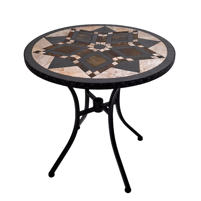 Darwin Garden Stone Mosaic Bistro Table