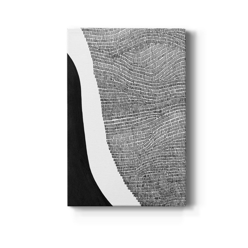 " Black & White Abstract I ", 12" H x 8" W x 1" D