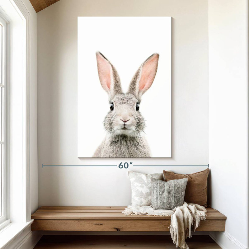 Visage de lapin Brampt, H 51 po x l 34 po