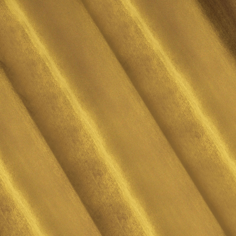 Emre Blackout Curtains Single Panel, Mustard, Width 140 x Drop 270 cm