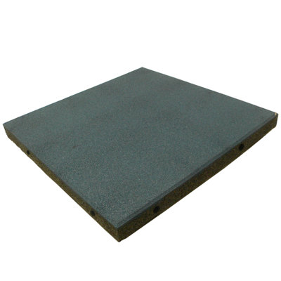 Carreaux de terrain de jeu en caoutchouc noir 2,5 po Eco-Safety