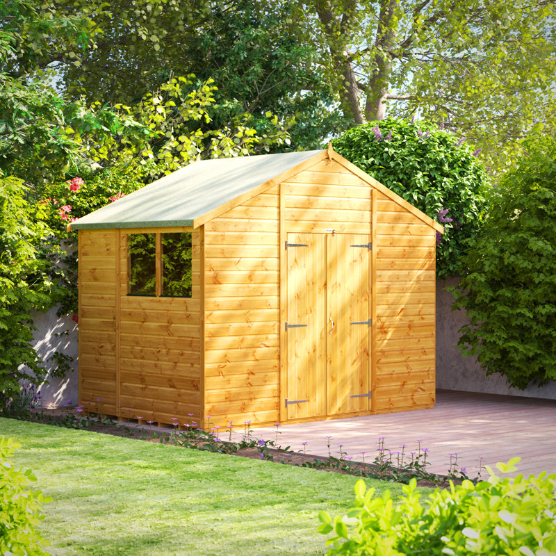 Powersheds 6 x 10ft Timber Tongue & Groove Garden Shed, Double Doors