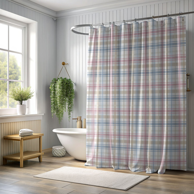 Rose bleu - Rideau de douche Premium, H 74 po x l 35 po