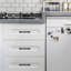 Paquet de 10 poignées d'armoire en alliage de zinc - Poignées de tiroir de cuisine robustes - Quincaillerie résistante à la rouille pour les armoires et les armoires-113917953-113917955