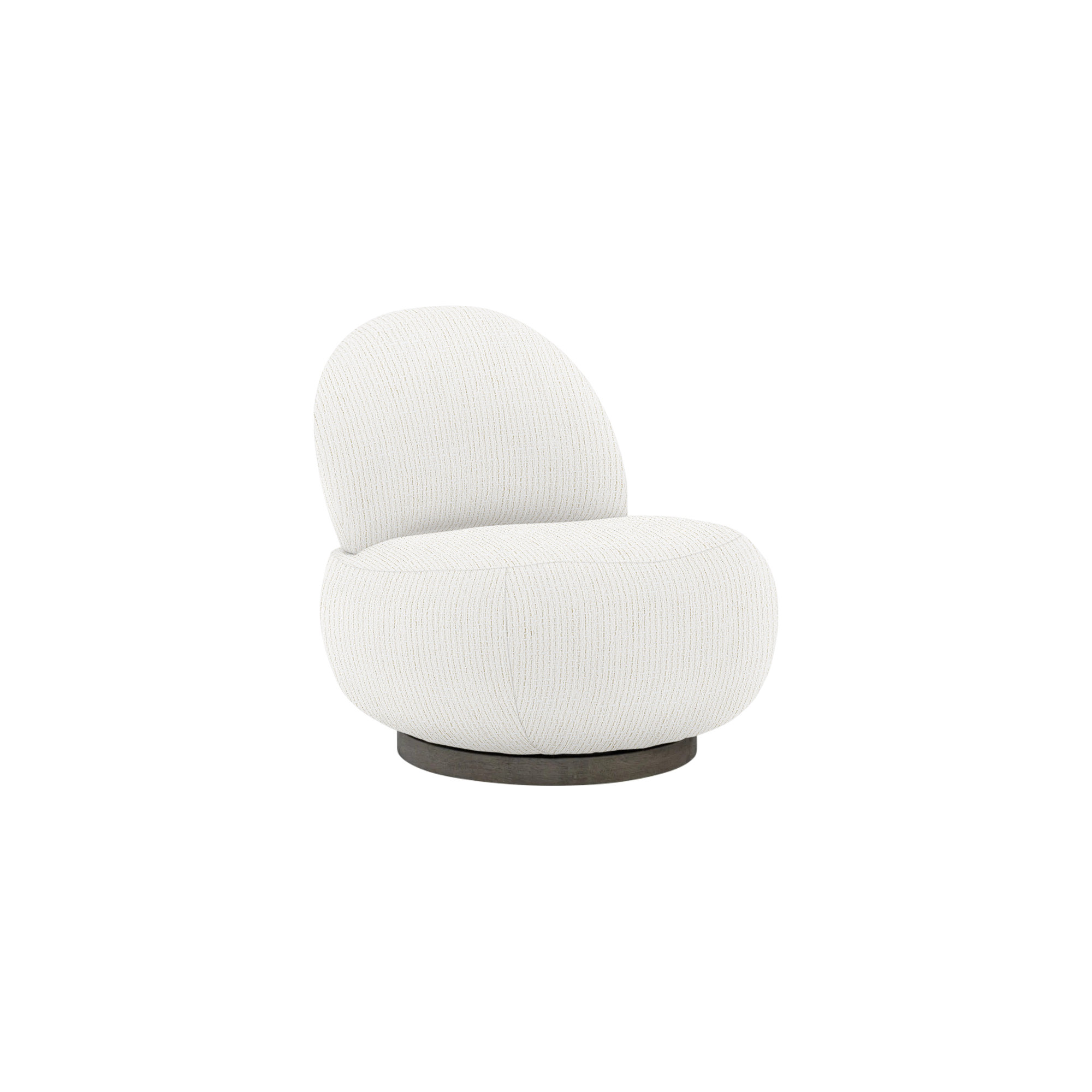 Caicos Swivel Patio Chair with Cushions, Cream Outdoor Poly 6070-002