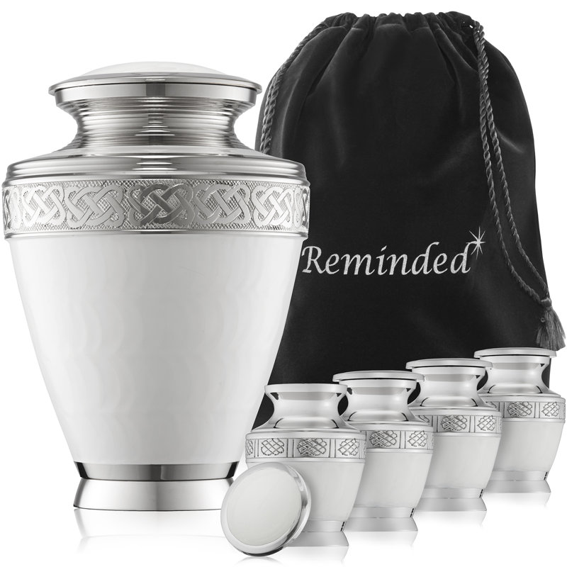 5 Piece Silver/White Metal Jar Set