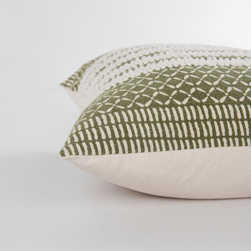 100% Cotton Down Filled Throw Pillow