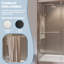Porte de douche coulissante double avec cadre en verre trempé transparent l 50 "- 54" x H 70 "-92398413