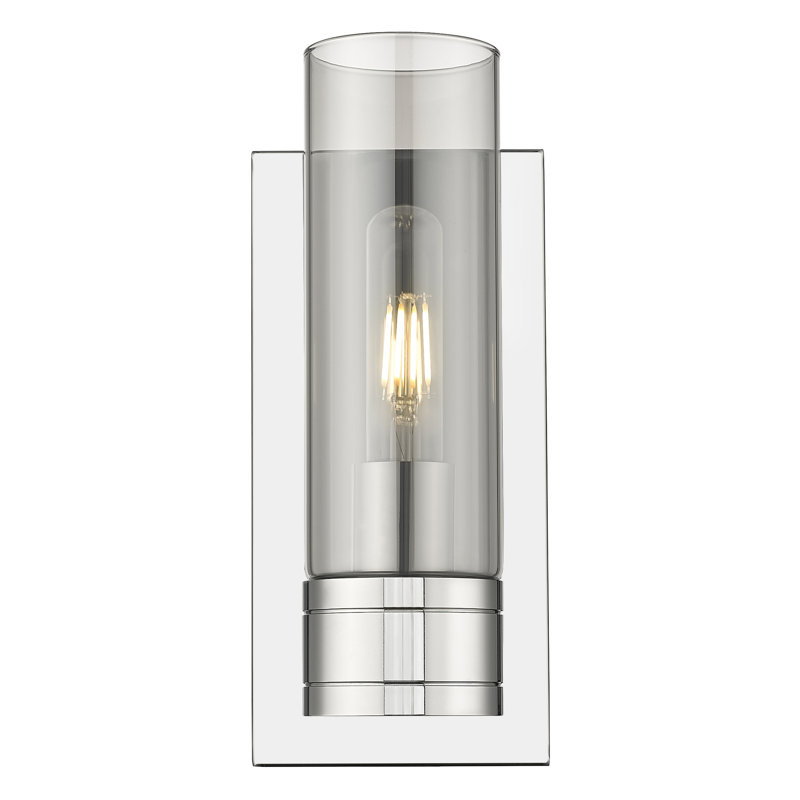 Ballston - Cofield - 1 Light 5" Sconce with 8"H Shade, Polished Chrome, Striped White