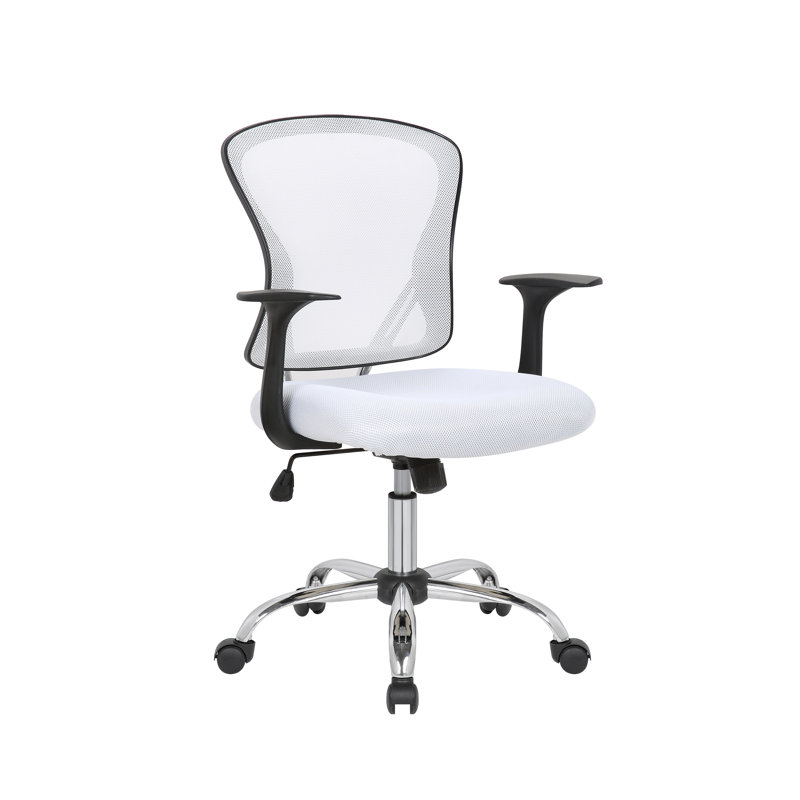 Mesh Office Chair, White, Fixed