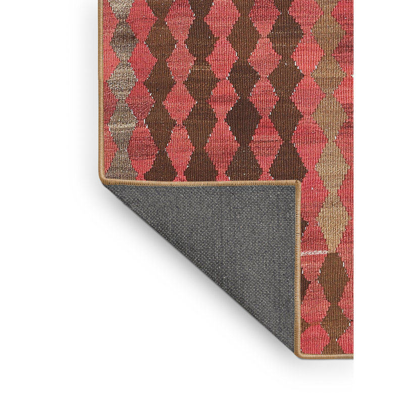 Tapis décoratif brun contemporain, Rectangle 2 pi x 4 pi