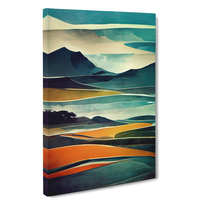 Mountain Landscape Abstract No.1 - Wrapped Canvas, 50cm H x 35cm W x 3cm D
