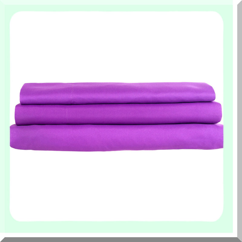 UltraSoft Purple Microfiber Bedding Set - Wrinkle & Stain-Resistant Twin Sheets with Pillowcase - 3-Piece Brushed Set for Cozy Sleep Experience