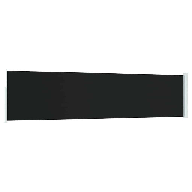 Auvent rétractable en polyester pour terrasse, H 55,1 po x l 196,9 po