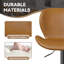 Ensemble de 2 tabourets de bar, tabourets de bar à hauteur de comptoir en cuir polyuréthane avec dossier, chaises de bar pivotantes réglables en hauteur, tabouret d'îlot de cuisine sans accoudoirs moderne-87589283