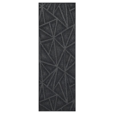 Tapis à motif raffiné raffiné gris foncé