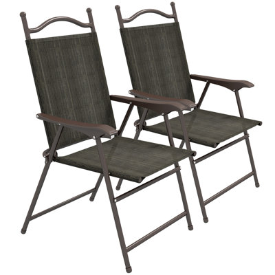 Ambrogina Folding Patio Dining Armchair