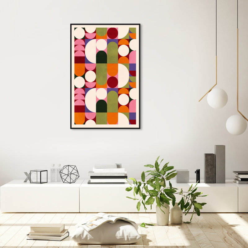 «Bauhaus Sixty - Floater Frame», impression sur toile, Cadre noir, H 24 po x l 36 po