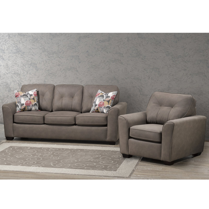 Ensemble de salon inclinable cala, Polyester moka