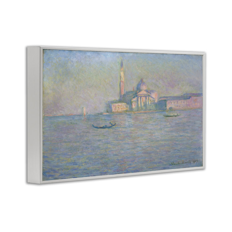 Giclée de Venise classique par one1000paintings, Giclée encadrée blanc bord de mer, H 20 po x l 30 po