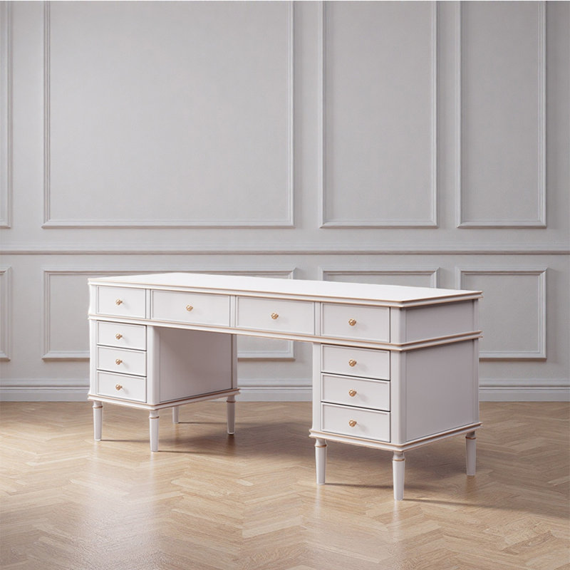 Bureau à grande capacité minimaliste de style américain, H 29,53 po x l 70,87 po x P 23,62 po