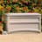 Suncast 73 Gallon Water Resistant Resin Lockable Deck Box with Lock Wheels in Light Taupe
