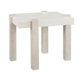 Mist 26" Wide White Quartz Top End Table