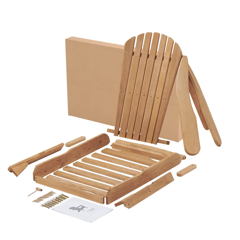 Ensemble de 2 chaises pliantes en bois pour chaises longues et demi-assemblées