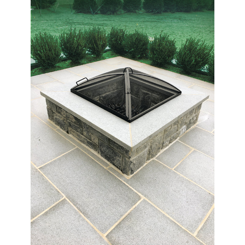 Square Steel Spark Screen, 12" H x 35" W x 35" D