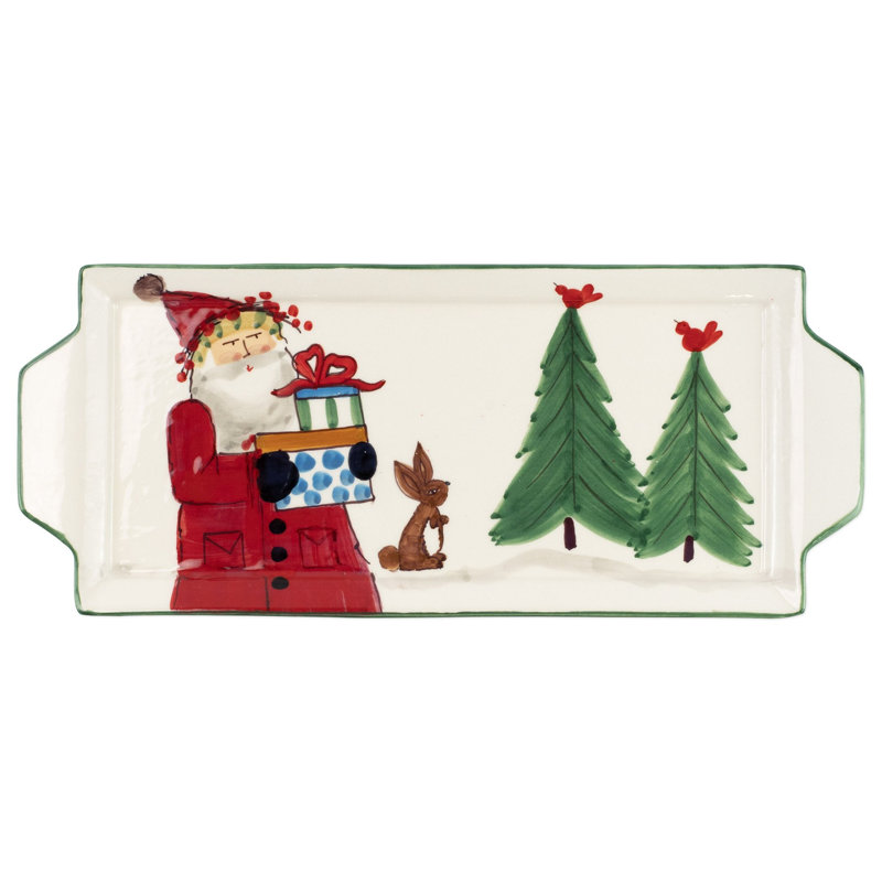 Old St. Nick Earthenware Platter