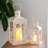 Set of 2 Decorative Candle Lantern 12'' & 8'' High Metal-1404193153