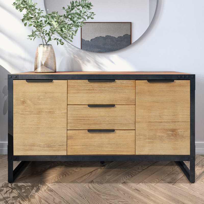 Commode combinée 3 tiroirs l 54,5 po Bebhinn