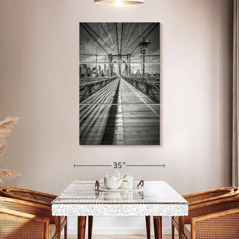 Lilie Brooklyn Bridge Shadow, 50" H x 32" W