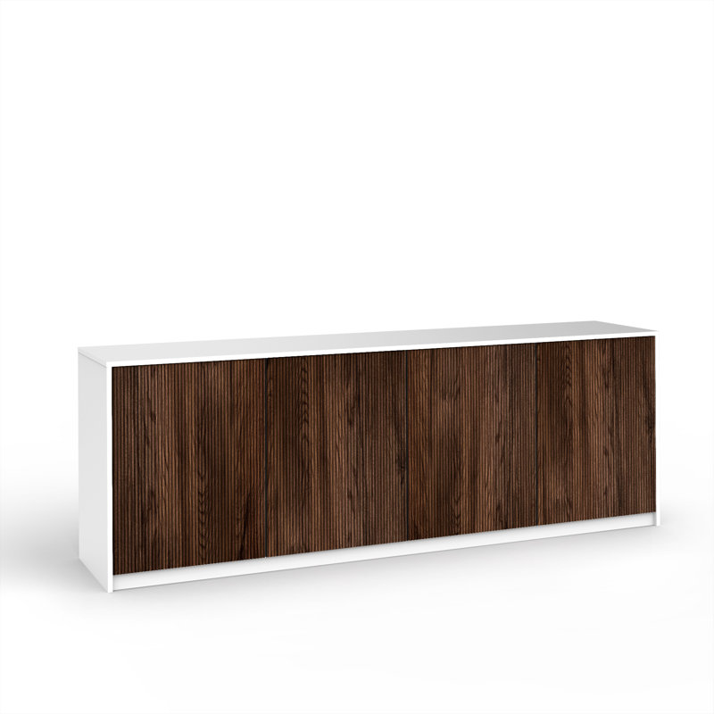 Bokamp 604.52cm Sideboard, White/Dark Brown
