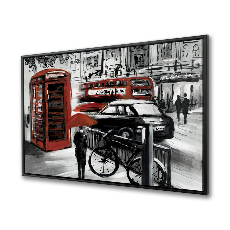 Décor de toile encadrée European Street Gray Street