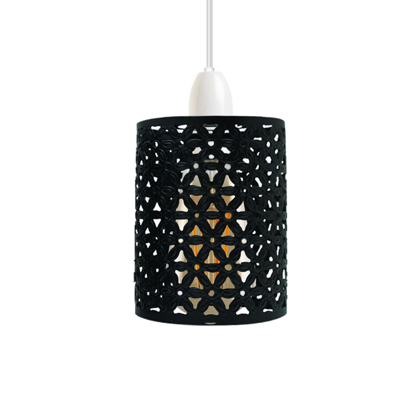 13.5cm H Metal Drum Lamp Shade ( Uno ), Black