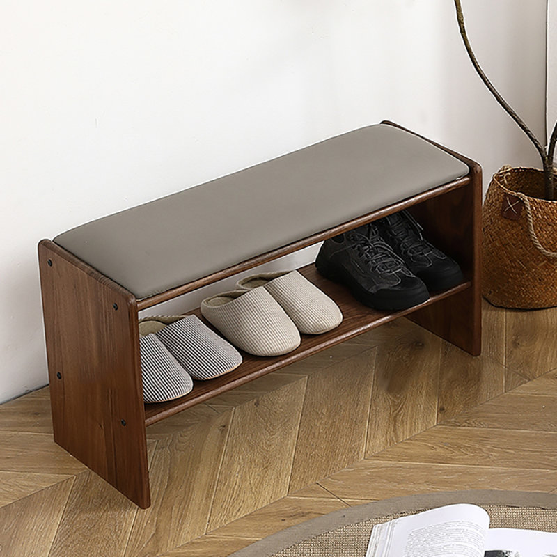31.5in Solid Wood Shoe Storage Bench