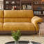 Canapé droit en chenille noyer Mid-Century