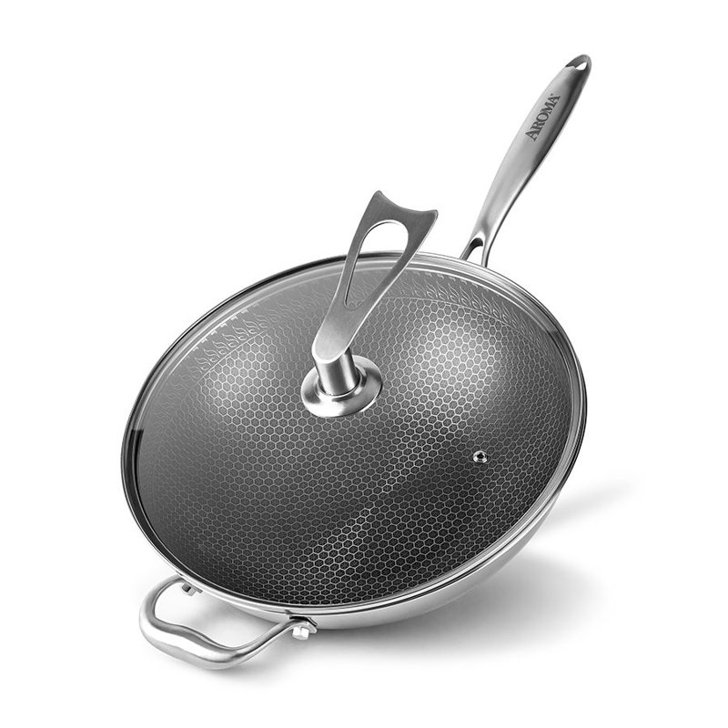 Wok en acier inoxydable antiadhésif Aroma Housewares