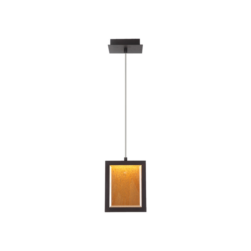 Luminaire carré/rectangulaire simple 1 lumières Robinette, Bronze foncé