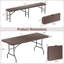  Ensemble de 3 tables de pique-nique pliables avec table de 6 pi et 2 bancs pour le camping